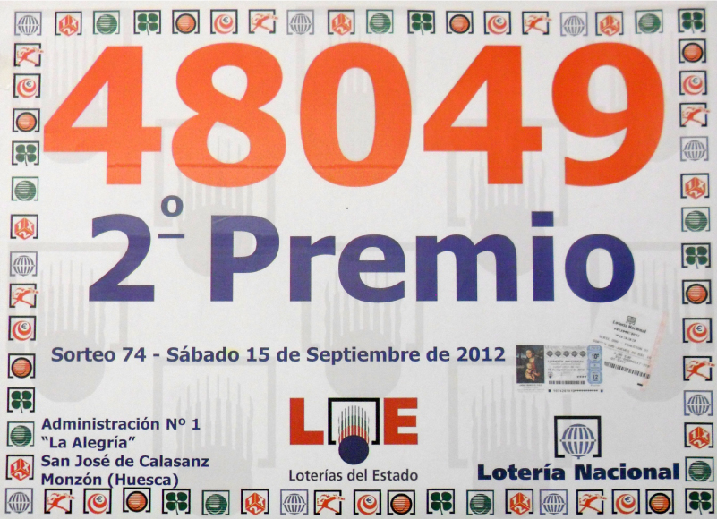 Lotería La Alegría - GRAN PREMIO 6